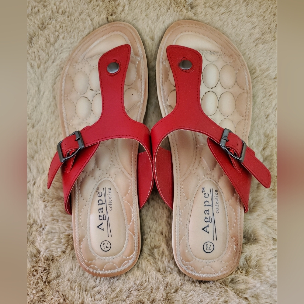 Red Agape Sandals 7.5